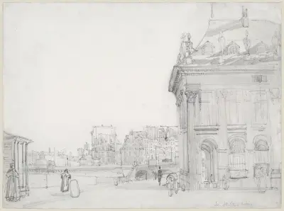 Île de la Cité från Institutet, Paris av Thomas Shotter Boys