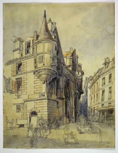 L’Hôtel de Sens, rue du Figuier, 1833 – nr 2 av Thomas Shotter Boys