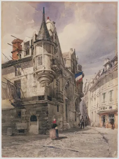 L’Hôtel de Sens, rue du Figuier, 1833 – nr 1 av Thomas Shotter Boys