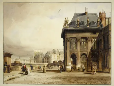 L’Institut; l’aile gauche avec le portique av Thomas Shotter Boys
