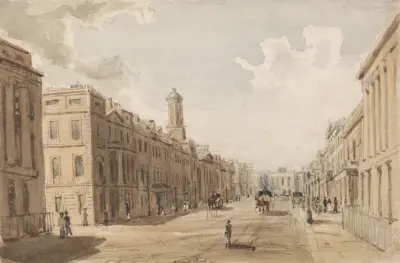 Regent Street, mot Piccadilly från Waterloo Place av Thomas Shotter Boys