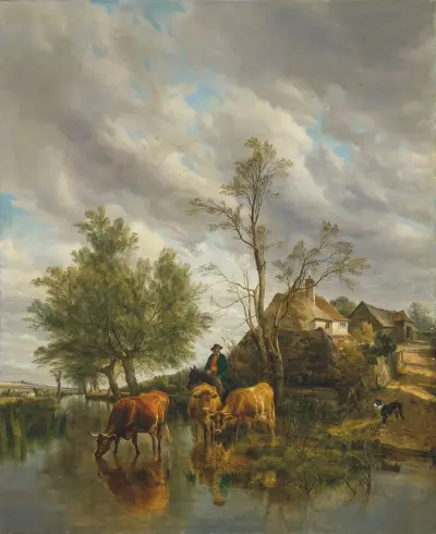 Ein Bach in den Wiesen von Thomas Sidney Cooper