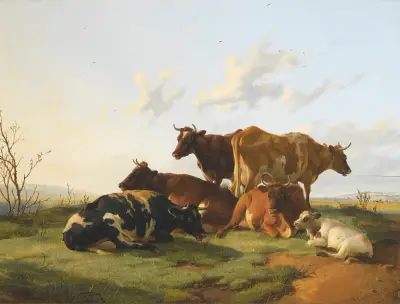 Cattle Grazing In Canterbury Meadows av Thomas Sidney Cooper