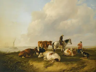 Inquiring For The Tilbury Ferry av Thomas Sidney Cooper