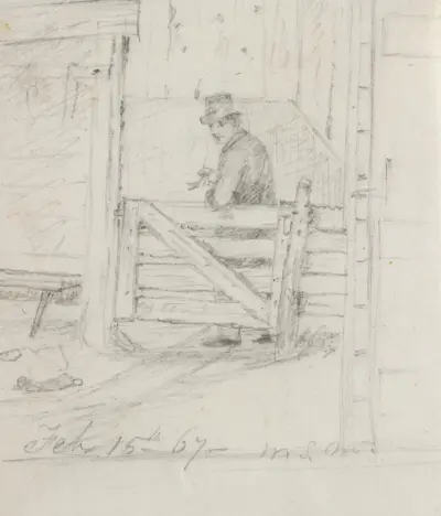 Resting on the Fence av William Sidney Mount