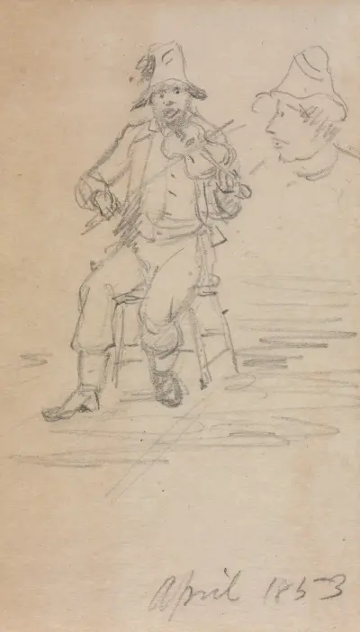 The Fiddling Beggar av William Sidney Mount
