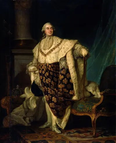 Louis XVI in Coronation Robes av Joseph Siffred Duplessis