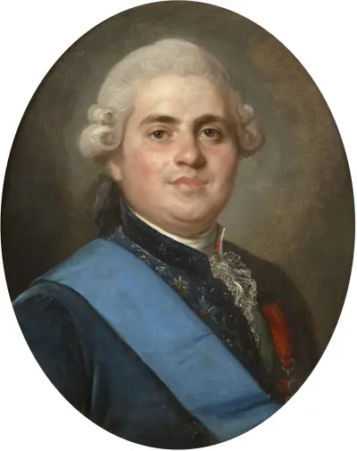 Portrait de Louis-Stanislas-Xavier de France av Joseph Siffred Duplessis