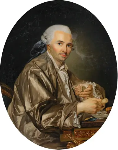 Portrait of a Gentleman Shell Collector av Joseph Siffred Duplessis