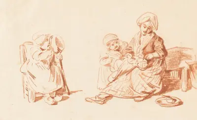 Bäuerin mit Kindern von Sigmund Freudenberger