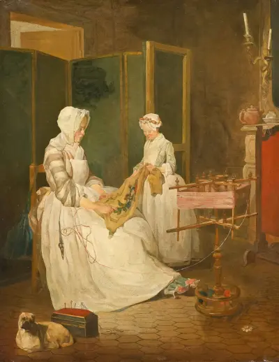 The Diligent Mother von Jean Siméon Chardin