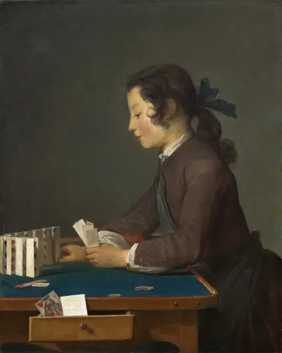 The House of Cards (probably 1737) av Jean Siméon Chardin