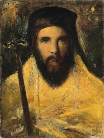 En grekisk archimandrit av Simeon Solomon