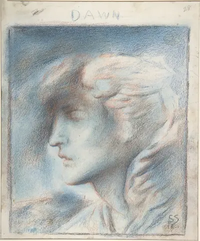 Dawn (Head of Hypnos) av Simeon Solomon
