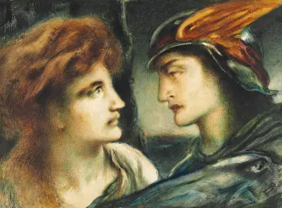 Mercury And Proserpina av Simeon Solomon