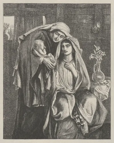 Noomi och barnet Obed av Simeon Solomon