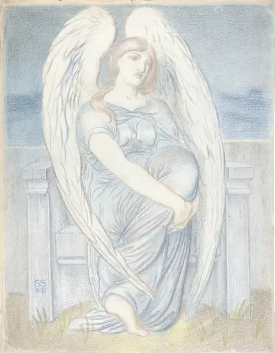 Seated Angel av Simeon Solomon