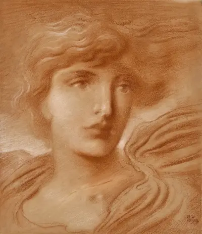 Studie av en kvinnofigur av Simeon Solomon