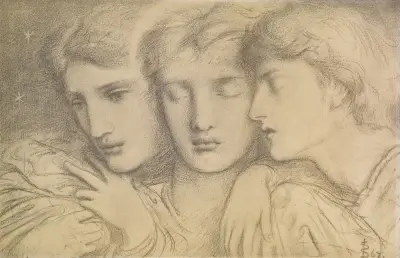 The Sleepers and One that Watcheth av Simeon Solomon