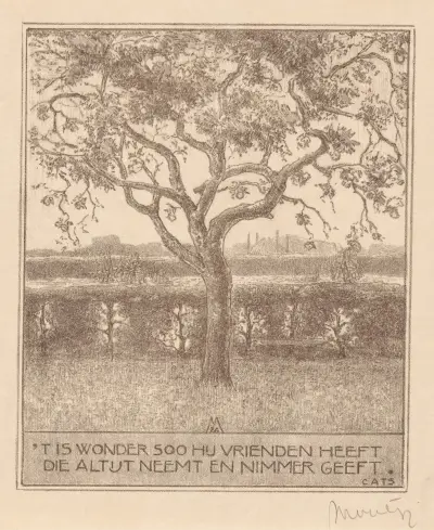Appelboom in de herfst von Simon Moulijn
