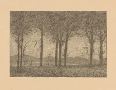 Bomen aan het water von Simon Moulijn