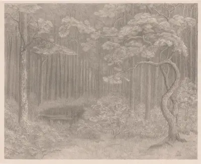 Bosgezicht von Simon Moulijn