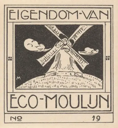 Ex libris van Eco Moulijn von Simon Moulijn