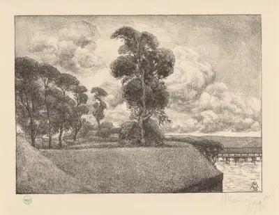 Gezicht op bastion Oud-Molen (achter het arsenaal) von Simon Moulijn