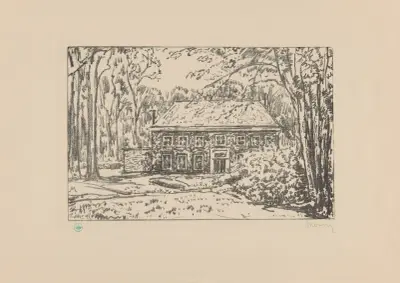 Gezicht op het landhuis van buitenplaats De Voorde De Voorde av Simon Moulijn