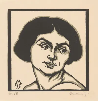 Hoofd van een vrouw von Simon Moulijn