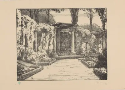 Tuin met pergola op landgoed Marlot Marlot av Simon Moulijn