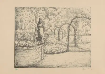 Tuin met rozenbogen op landgoed Zorgvliet Zorgvliet I av Simon Moulijn