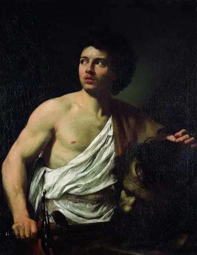 David with the Head of Goliath av Simon Vouet