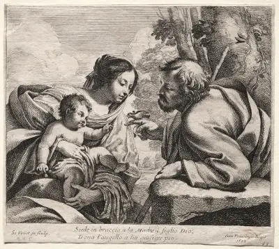 Holy Family av Simon Vouet