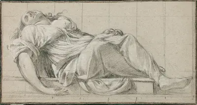 Reclining Model av Simon Vouet