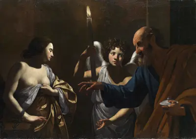 Saint Peter Visiting Saint Agatha In Prison av Simon Vouet