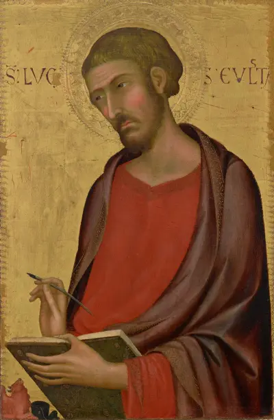 Saint Luke av Simone Martini