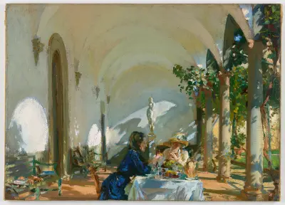 Breakfast in the Loggia av John Singer Sargent