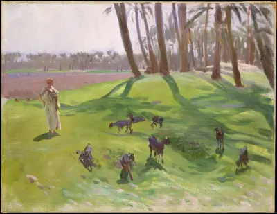 Landscape with Goatherd av John Singer Sargent
