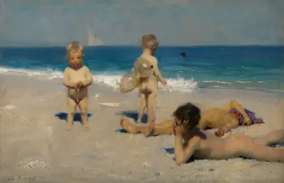 Neapolitan children bathing av John Singer Sargent