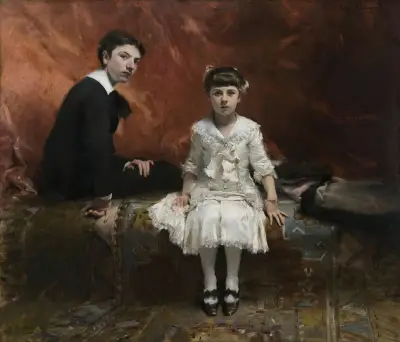 Portrait of Édouard and Marie-Louise Pailleron av John Singer Sargent