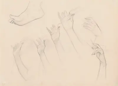 Studies for ‘Fumee d’Ambre Gris’ av John Singer Sargent