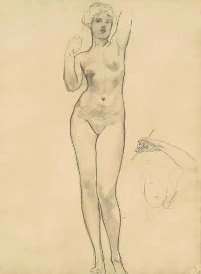 Studies of Aphrodite for ‘Aphrodite and Eros’ av John Singer Sargent