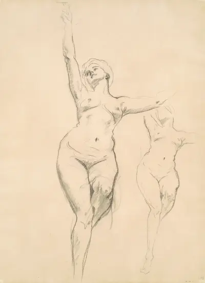 Studies of Victory for ‘Death and Victory’ av John Singer Sargent