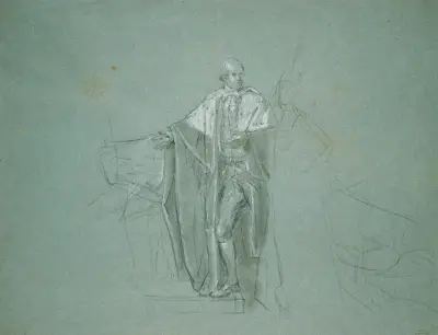 Studie till 'The Death of the Earl of Chatham' av John Singleton Copley