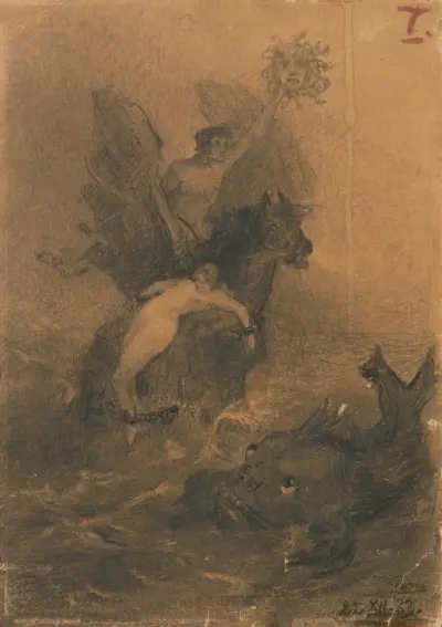 Perseus Liberating Andromeda av Anna Bilińska-Bohdanowicz