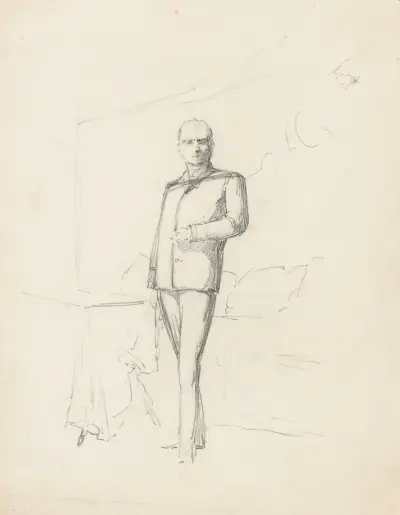 Sketch for Antoni Bohdanowicz’s portrait av Anna Bilińska-Bohdanowicz