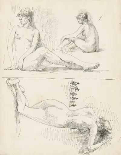 Sketches of Female Nudes av Anna Bilińska-Bohdanowicz