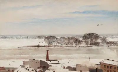 View from the conservatory windows av Anna Bilińska-Bohdanowicz