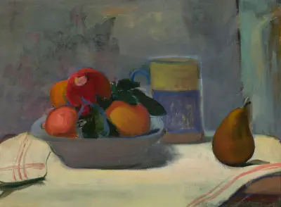 Compote with four apples av Władysław Ślewiński